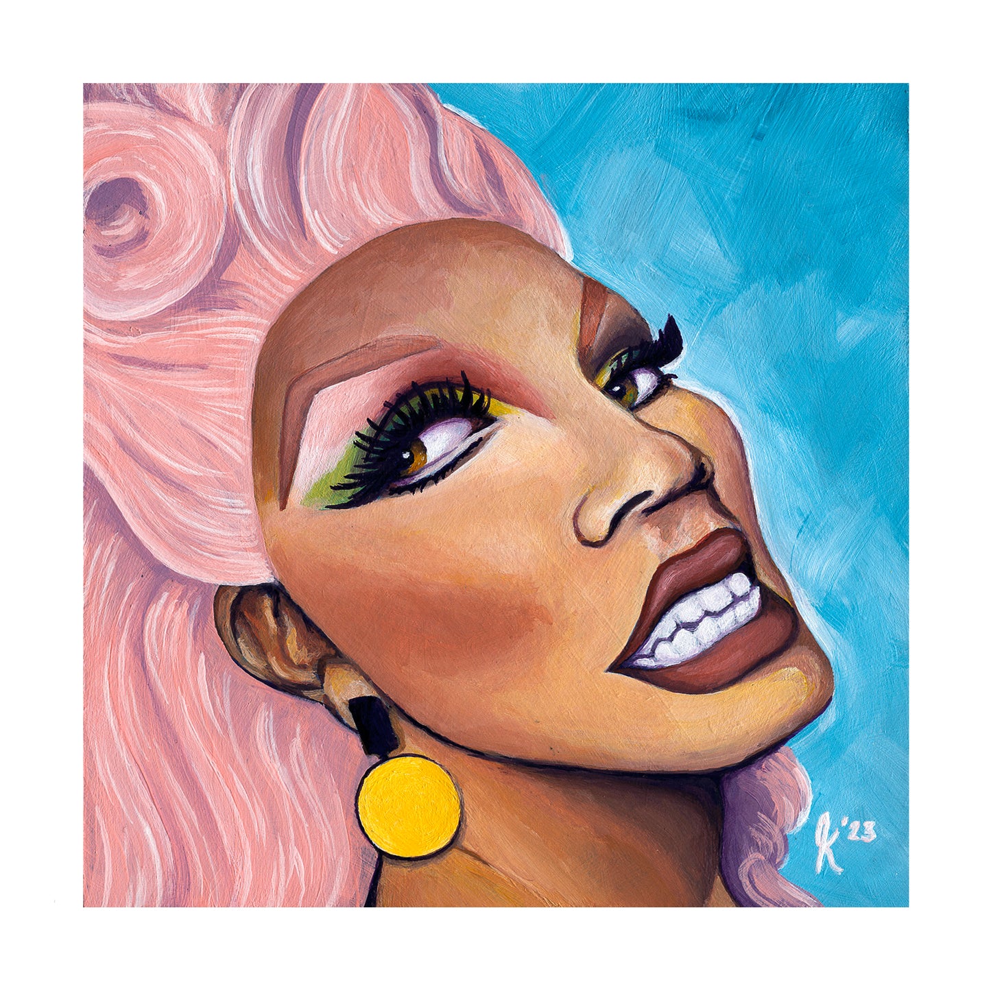 They Call Me Mother - RuPaul Portrait - Original Painting - Framed