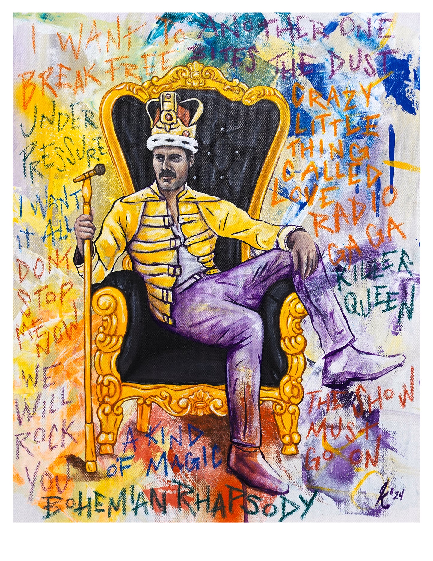 The Queen - Freddie Mercury - Original Painting