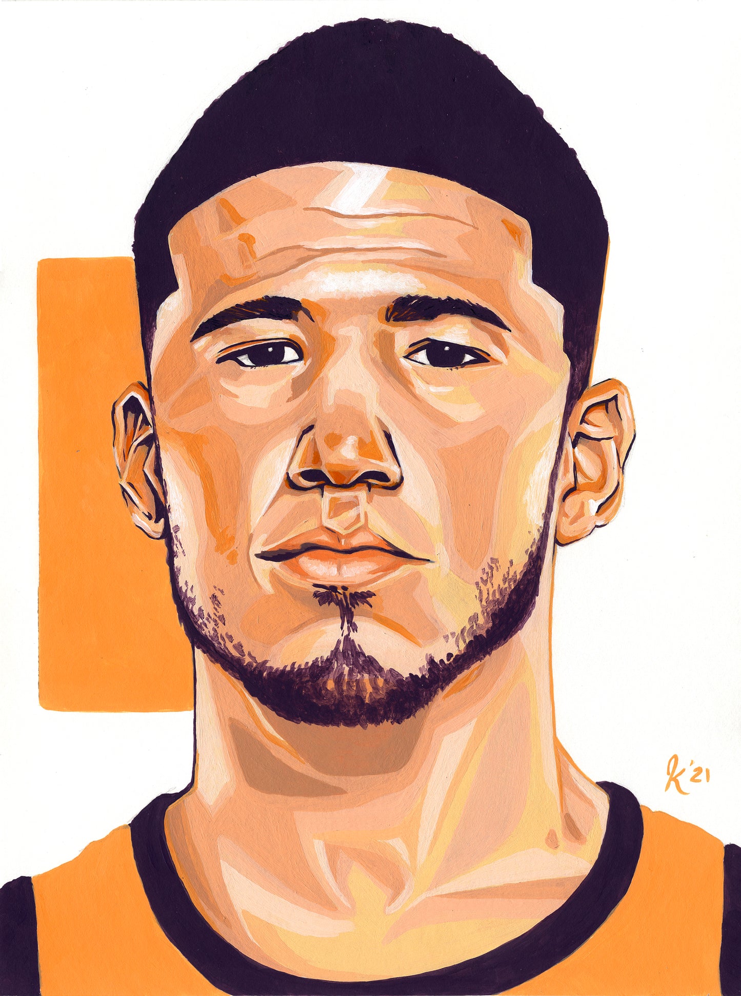 Devin Booker Portrait - Phoenix Suns - 8 x 10 Print